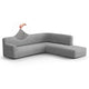 Fullback Support Sectional Sofa Slipcover (Right Chaise), Comfort Collection – Ash, front view | Ash