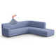 Fullback Support Sectional Sofa Slipcover (Right Chaise), Comfort Collection – Blue, front view | Blue