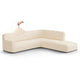 Fullback Support Sectional Sofa Slipcover (Right Chaise), Comfort Collection – Cream, front view | Cream
