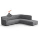 Fullback Support Sectional Sofa Slipcover (Right Chaise), Comfort Collection – Dark Grey, front view | Dark Grey