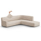 Fullback Support Sectional Sofa Slipcover (Right Chaise), Comfort Collection – Macadamia, front view | Macadamia
