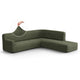 Fullback Support Sectional Sofa Slipcover (Right Chaise), Comfort Collection – Moss Green, front view | Moss Green