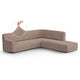 Fullback Support Sectional Sofa Slipcover (Right Chaise), Comfort Collection – Soft Taupe, front view | Soft Taupe