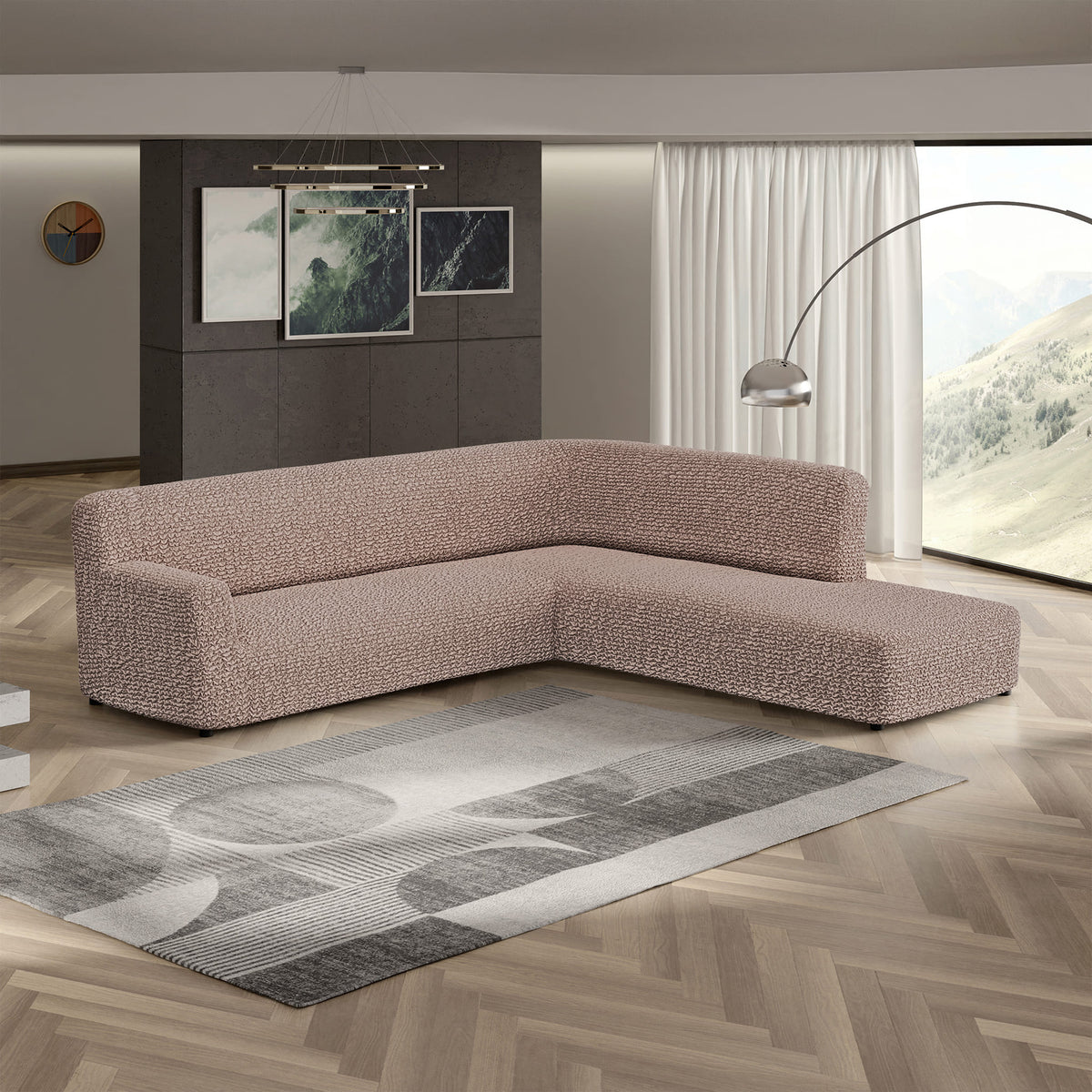 Fullback Support Sectional Sofa Slipcover (Right Chaise), Comfort Collection – Soft Taupe, interior view 1 | Soft Taupe