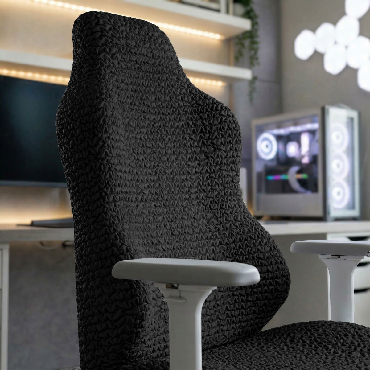 Gaming Chair Slipcover, Comfort Collection – Black, interior view 2 | Black