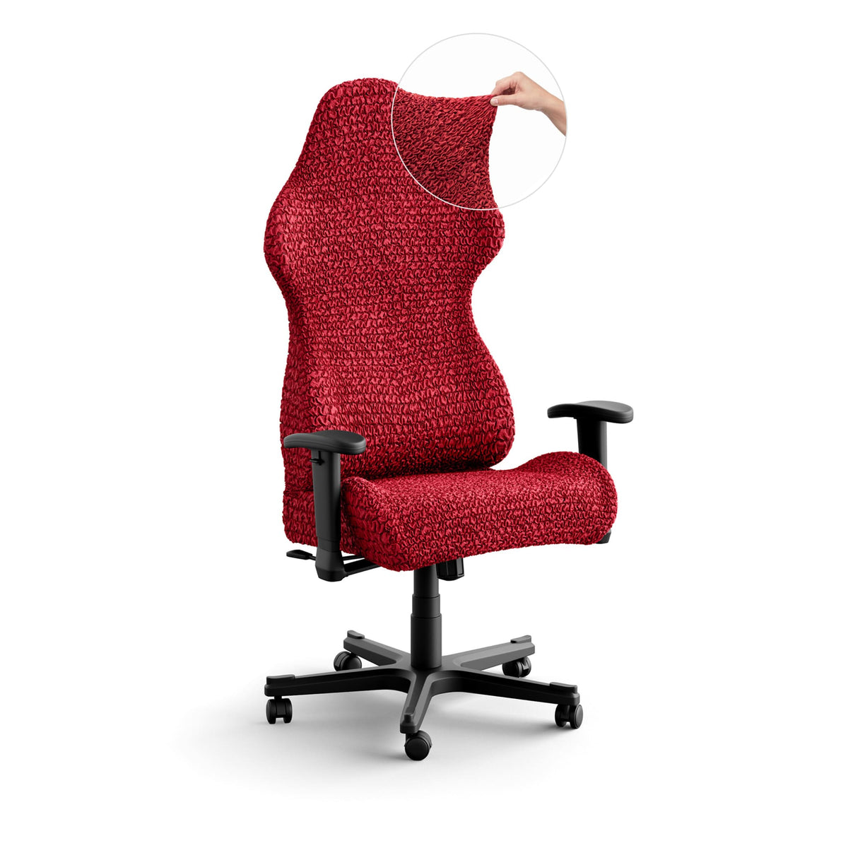 Gaming Chair Slipcover, Comfort Collection – Cherry, front view | Cherry