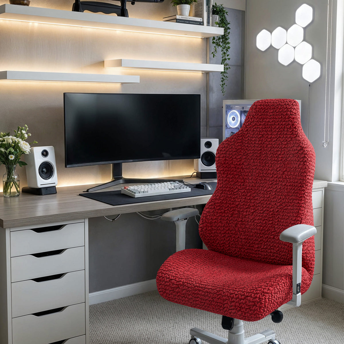 Gaming Chair Slipcover, Comfort Collection – Cherry, interior view 1 | Cherry