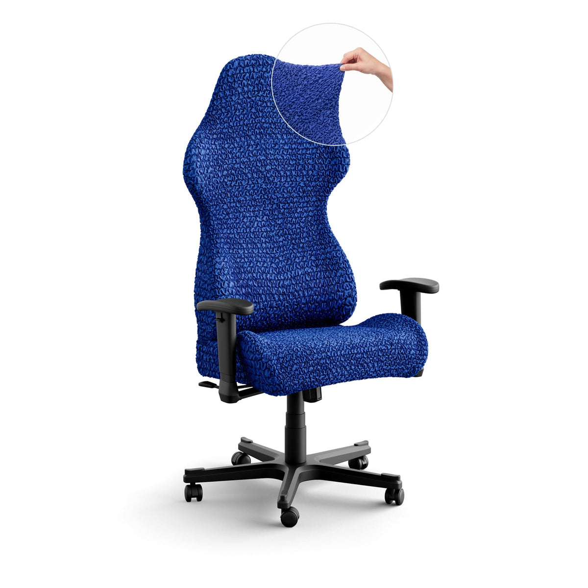Gaming Chair Slipcover, Comfort Collection – Cobalt Blue, front view | Cobalt Blue
