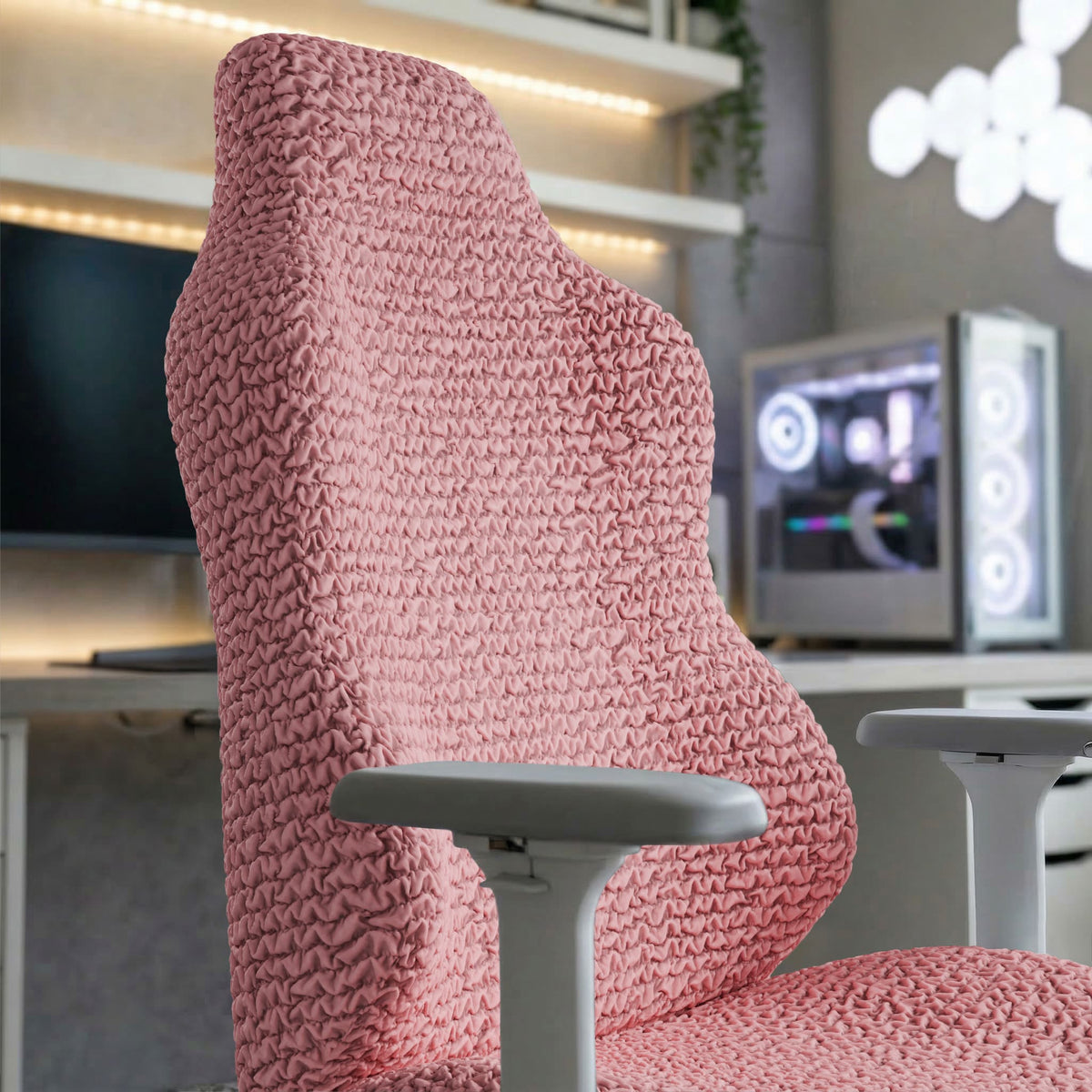 Gaming Chair Slipcover, Comfort Collection – Coral Pink, interior view 2 | Coral Pink