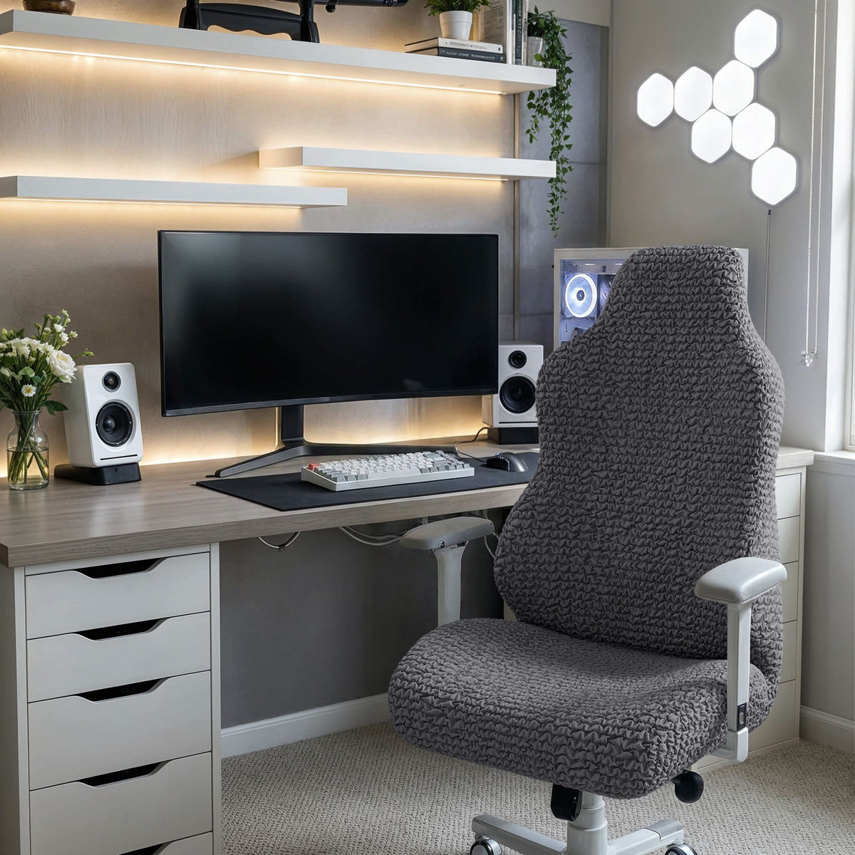 Gaming Chair Slipcover, Comfort Collection – Dark Grey, interior view 1 | Dark Grey