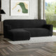 L-Shaped Sofa Slipcover (Left Chaise), Embrace Collection – Black, interior view 1 | Black