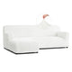 L-Shaped Sofa Slipcover (Left Chaise), Embrace Collection – Crisp White, front view | Crisp White