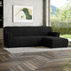 L-Shaped Sofa Slipcover (Right Chaise), Embrace Collection – Black, interior view 1 | Black