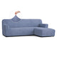 L-Shaped Sofa Slipcover (Right Chaise), Embrace Collection – Blue, front view | Blue