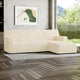 L-Shaped Sofa Slipcover (Right Chaise), Embrace Collection – Cream, interior view 1 | Cream