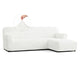 L-Shaped Sofa Slipcover (Right Chaise), Embrace Collection – Crisp White, front view | Crisp White