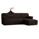 L-Shaped Sofa Slipcover (Right Chaise), Embrace Collection – Dark Brown, front view | Dark Brown