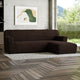 L-Shaped Sofa Slipcover (Right Chaise), Embrace Collection – Dark Brown, interior view 1 | Dark Brown