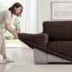 L-Shaped Sofa Slipcover (Right Chaise), Embrace Collection – Dark Brown, installation view | Dark Brown