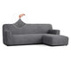 L-Shaped Sofa Slipcover (Right Chaise), Embrace Collection – Dark Grey, front view | Dark Grey