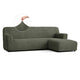 L-Shaped Sofa Slipcover (Right Chaise), Embrace Collection – Moss Green, front view | Moss Green