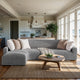 L-Shaped Sofa Slipcover (Left Chaise), Comfort Collection – Ash, interior view 1 | Ash
