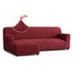 L-Shaped Sofa Slipcover (Left Chaise), Comfort Collection – Burgundy, front view | Burgundy