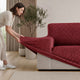 L-Shaped Sofa Slipcover (Left Chaise), Comfort Collection – Burgundy, installation view | Burgundy