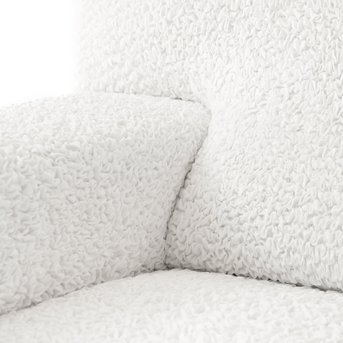 L-Shaped Sofa Slipcover (Left Chaise), Comfort Collection – Crisp White, detail view | Crisp White