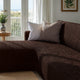 L-Shaped Sofa Slipcover (Left Chaise), Comfort Collection – Dark Brown, interior view 3 | Dark Brown