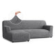 L-Shaped Sofa Slipcover (Left Chaise), Comfort Collection – Dark Grey, front view | Dark Grey