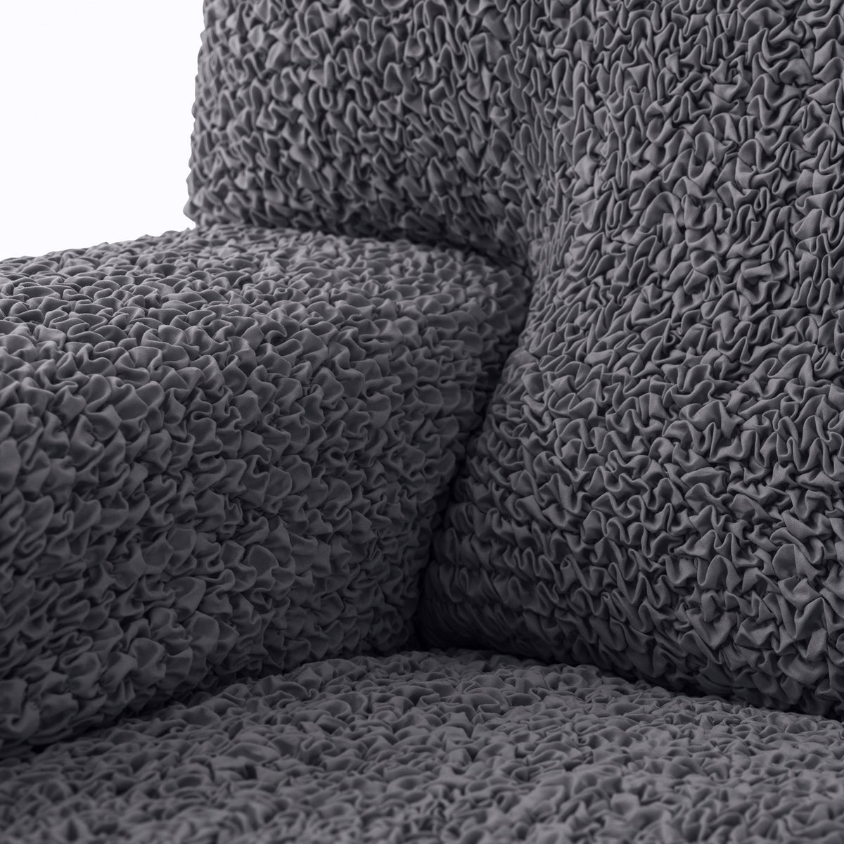L-Shaped Sofa Slipcover (Left Chaise), Comfort Collection – Dark Grey, detail view | Dark Grey