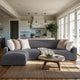 L-Shaped Sofa Slipcover (Left Chaise), Comfort Collection – Dark Grey, interior view 1 | Dark Grey