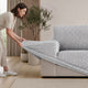 L-Shaped Sofa Slipcover (Left Chaise), Comfort Collection – Light Grey, installation view | Light Grey