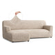 L-Shaped Sofa Slipcover (Left Chaise), Comfort Collection – Macadamia, front view | Macadamia