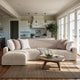 L-Shaped Sofa Slipcover (Left Chaise), Comfort Collection – Macadamia, interior view 1 | Macadamia