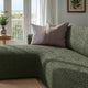 L-Shaped Sofa Slipcover (Left Chaise), Comfort Collection – Moss Green, interior view 3 | Moss Green