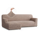 L-Shaped Sofa Slipcover (Left Chaise), Comfort Collection – Soft Taupe, front view | Soft Taupe
