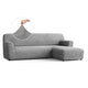 L-Shaped Sofa Slipcover (Right Chaise), Comfort Collection – Ash, front view | Ash