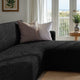 L-Shaped Sofa Slipcover (Right Chaise), Comfort Collection – Black, interior view 3 | Black