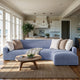 L-Shaped Sofa Slipcover (Right Chaise), Comfort Collection – Blue, interior view 1 | Blue
