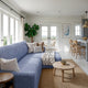 L-Shaped Sofa Slipcover (Right Chaise), Comfort Collection – Blue, interior view 2 | Blue