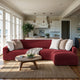 L-Shaped Sofa Slipcover (Right Chaise), Comfort Collection – Burgundy, interior view 1 | Burgundy