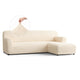 L-Shaped Sofa Slipcover (Right Chaise), Comfort Collection – Cream, front view | Cream
