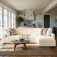 L-Shaped Sofa Slipcover (Right Chaise), Comfort Collection – Cream, interior view 1 | Cream