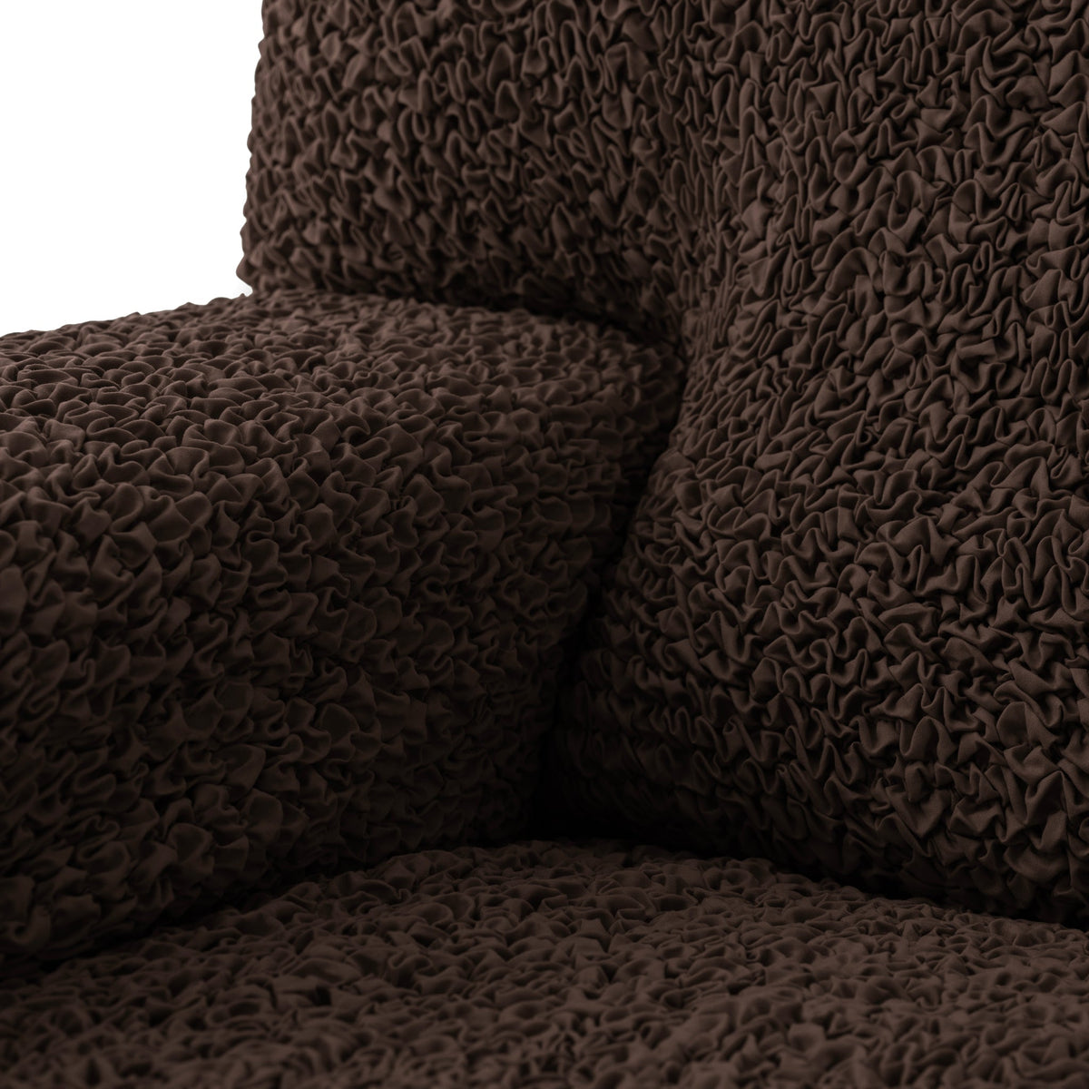 L-Shaped Sofa Slipcover (Right Chaise), Comfort Collection – Dark Brown, detail view | Dark Brown