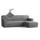 L-Shaped Sofa Slipcover (Right Chaise), Comfort Collection – Dark Grey, front view | Dark Grey