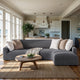 L-Shaped Sofa Slipcover (Right Chaise), Comfort Collection – Dark Grey, interior view 1 | Dark Grey