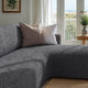 L-Shaped Sofa Slipcover (Right Chaise), Comfort Collection – Dark Grey, interior view 3 | Dark Grey