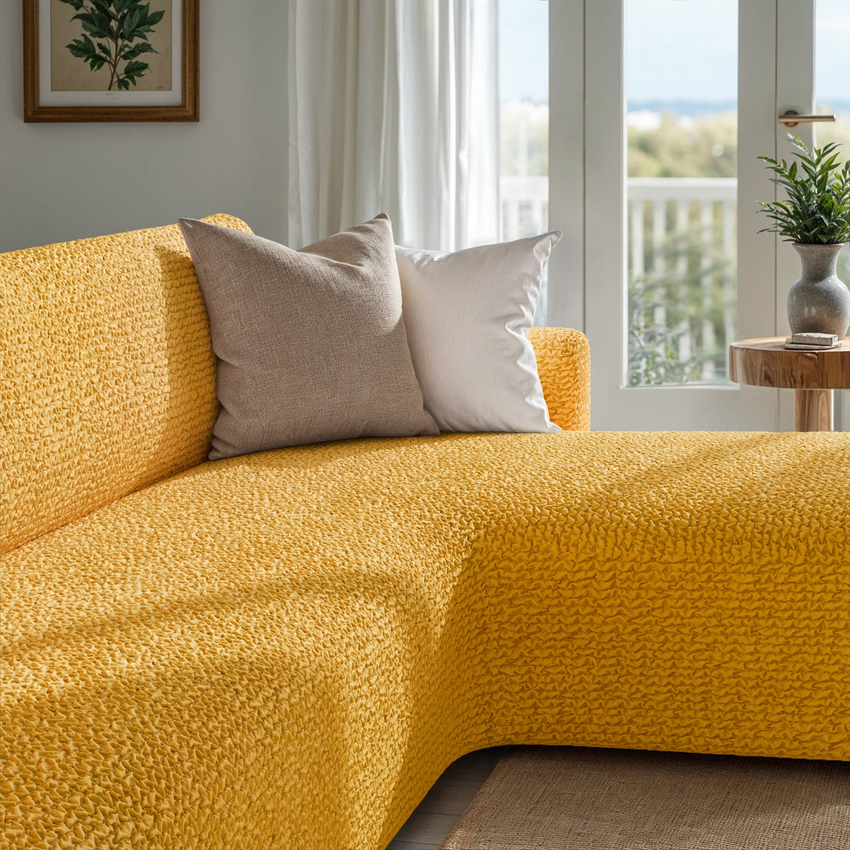 L-Shaped Sofa Slipcover (Right Chaise), Comfort Collection – Mango, interior view 3 | Mango